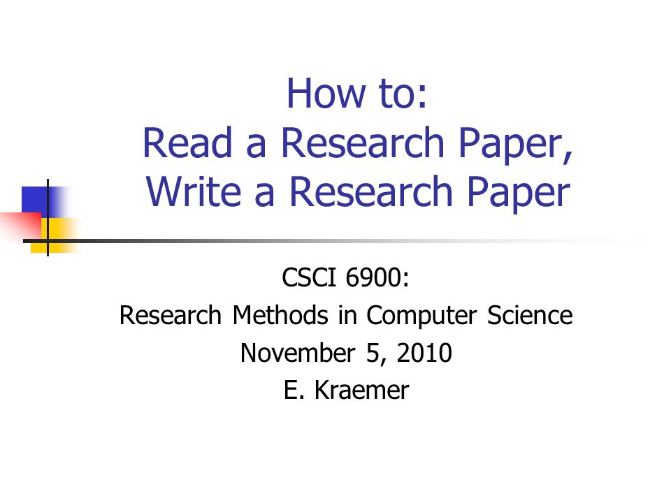 Published research papers computer science